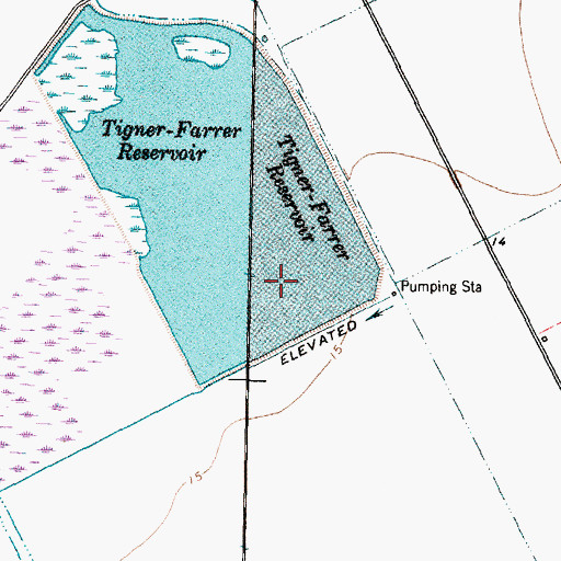 Topographic Map of Freeport Branch Library, TX