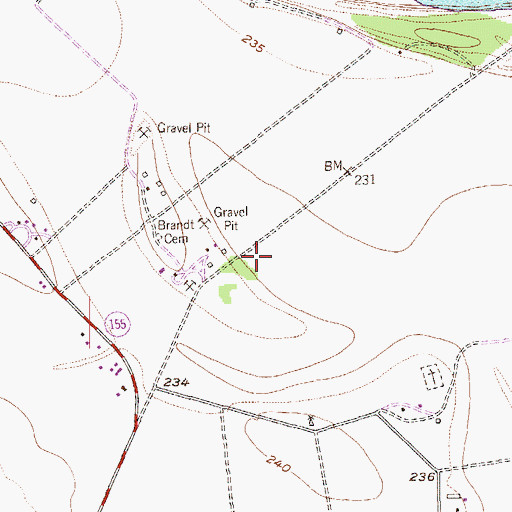 Topographic Map of Fretz Park Branch Library, TX