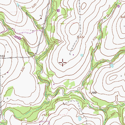 Topographic Map of Frisco Public Library, TX
