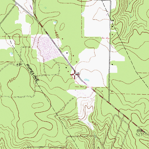 Topographic Map of Galena Park Branch Library, TX