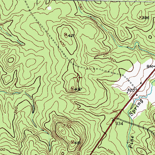 Topographic Map of Gilbreath Memorial Library, TX