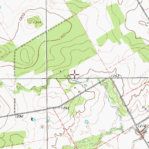 Topographic Map of Hamilton Public Library, TX