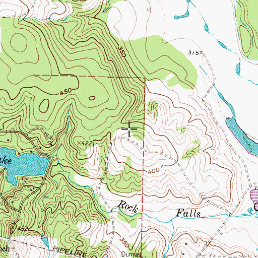 Topographic Map of Harris County Public Library, TX