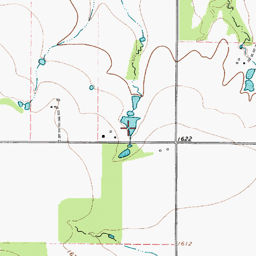 Topographic Map of Haskell County Library, TX