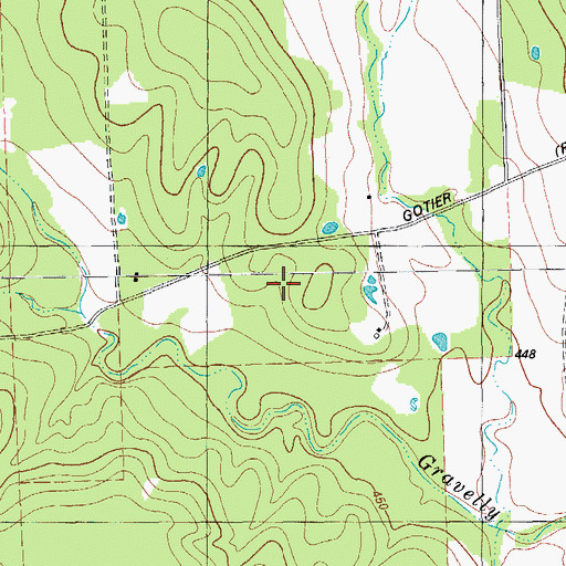 Topographic Map of Carl and Mary Welhausen Library, TX