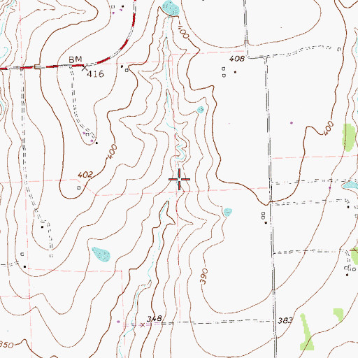 Topographic Map of Carrollton Public Library, TX