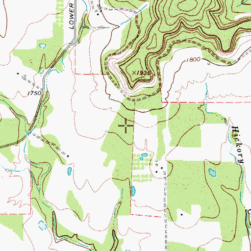 Topographic Map of Centennial Memorial Library, TX