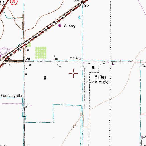 Topographic Map of Clute Branch Library, TX
