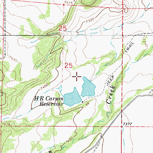 Topographic Map of H R Carson Number 2 Dam, CO