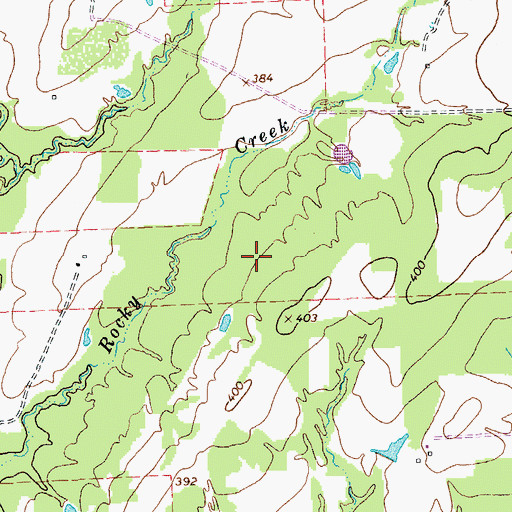 Topographic Map of Cooke County Library, TX