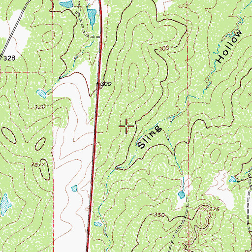 Topographic Map of Cortez Branch Library, TX