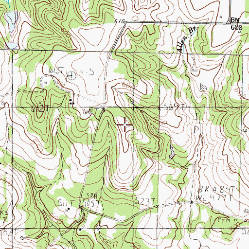 Topographic Map of Cypress Creek Branch Library, TX