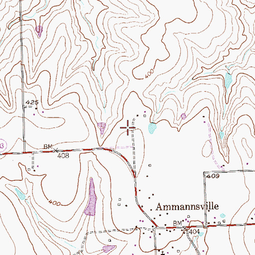 Topographic Map of Dallas West Branch Library, TX