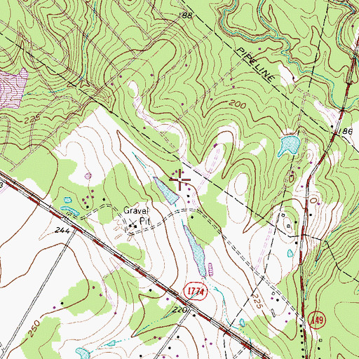 Topographic Map of Delta County Public Library, TX