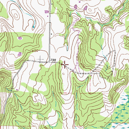 Topographic Map of Dixon Branch Library, TX