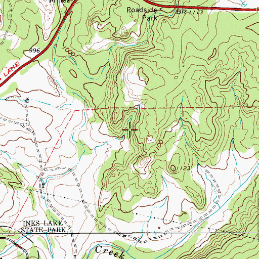 Topographic Map of Dublin Public Library, TX