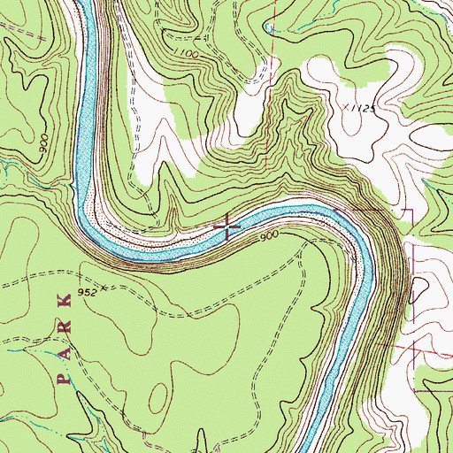 Topographic Map of Duval County Library, TX