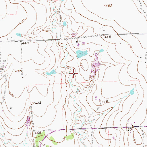 Topographic Map of East Branch Library, TX