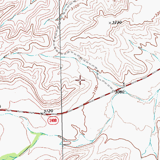 Topographic Map of Ector County Library, TX