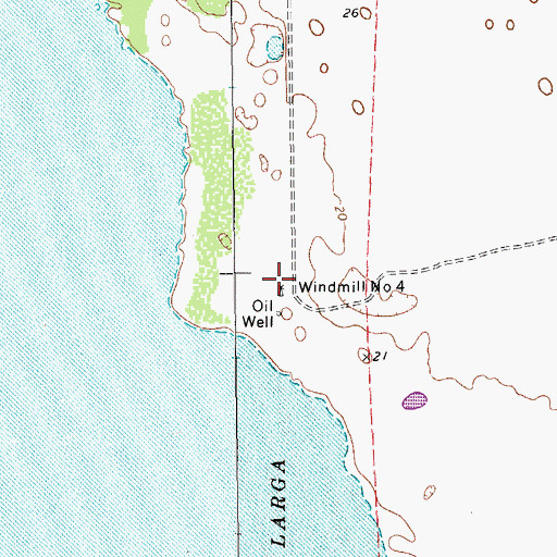 Topographic Map of Elgin Public Library, TX