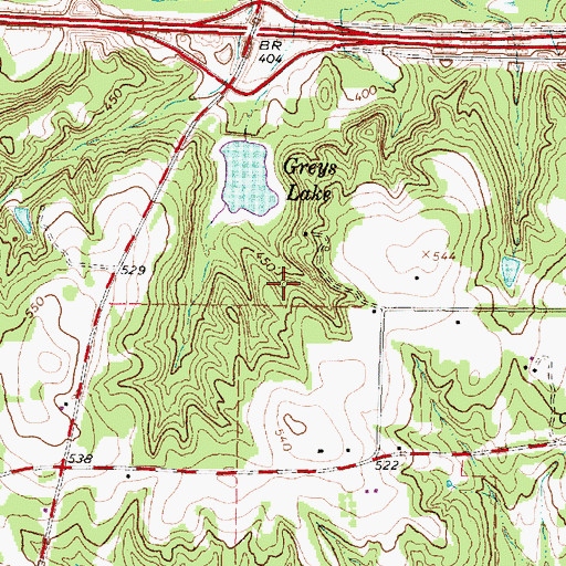 Topographic Map of Bracewell Branch Library, TX