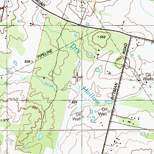Topographic Map of Burnet County Library System, TX