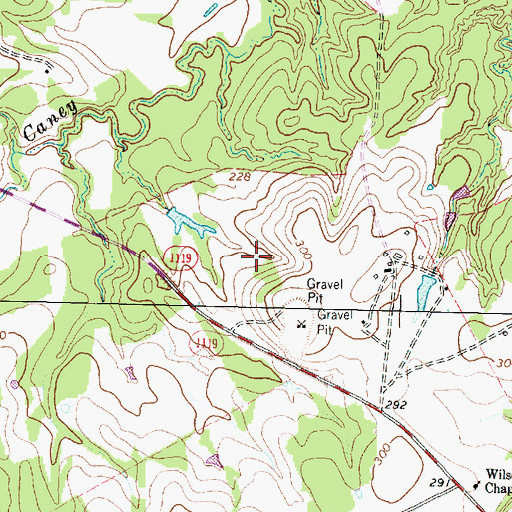 Topographic Map of Albert George Branch Library, TX