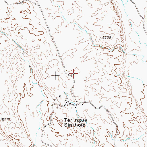 Topographic Map of Alpine Public Library, TX