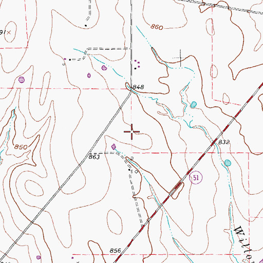 Topographic Map of Alvarado Public Library, TX