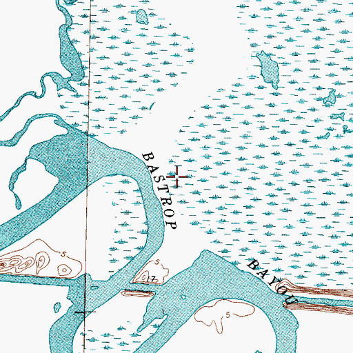 Topographic Map of Alvin Branch Library, TX