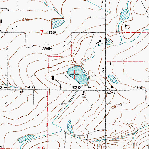Topographic Map of Richards Reservoir, CO