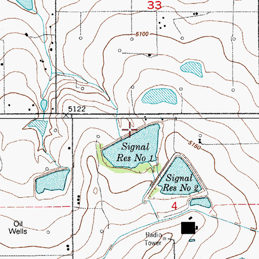 Topographic Map of Signal Number 1 Dam, CO