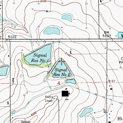 Topographic Map of Signal Number 2 Dam, CO