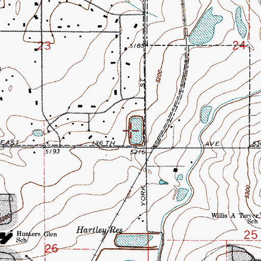 Topographic Map of Talbott Irrigation Reservoir, CO