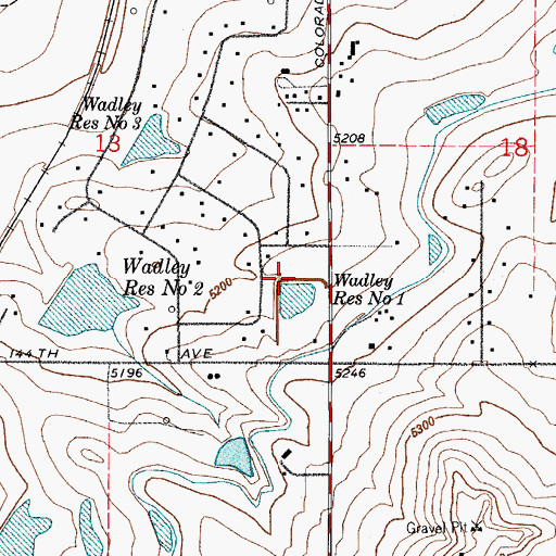 Topographic Map of Wadley Number 1 Dam, CO