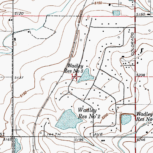 Topographic Map of Wadley Number 3 Dam, CO
