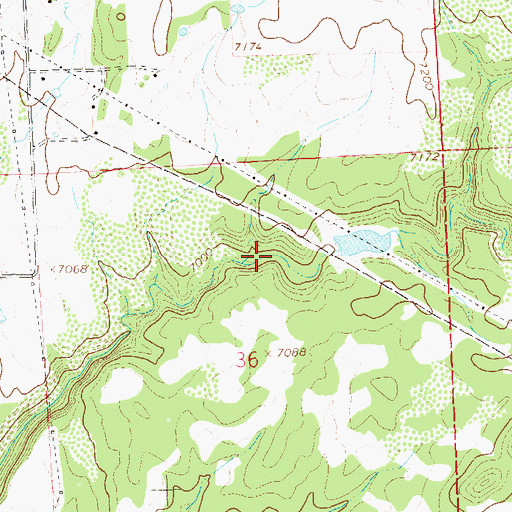 Topographic Map of Grimes Reservoir, CO