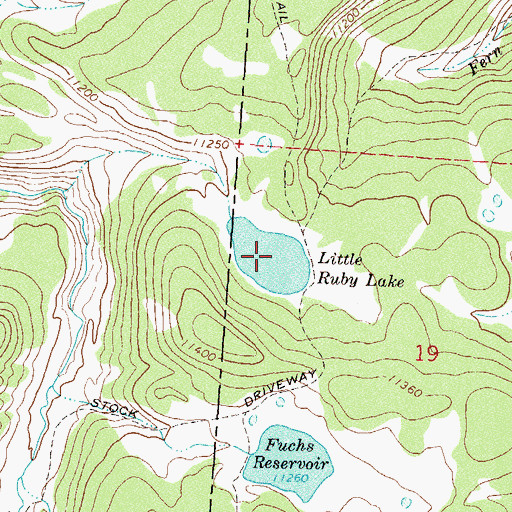 Topographic Map of Wee Ruby Reservoir, CO