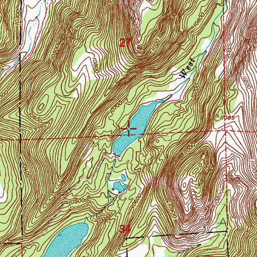 Topographic Map of Cripple Creek Reservoir Number 3, CO