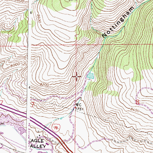 Topographic Map of Nottingham Dam, CO