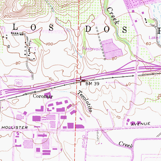 Topographic Map of City of Goleta, CA