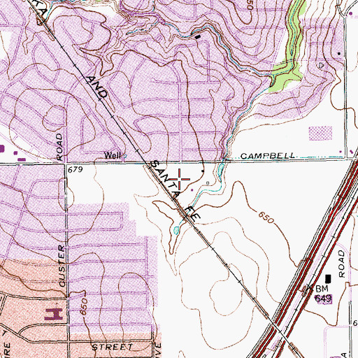 Topographic Map of Richardson Regional Medical Center, TX