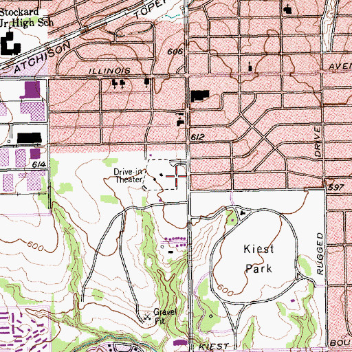 Topographic Map of Dallas Southwest Medical Center (historical), TX