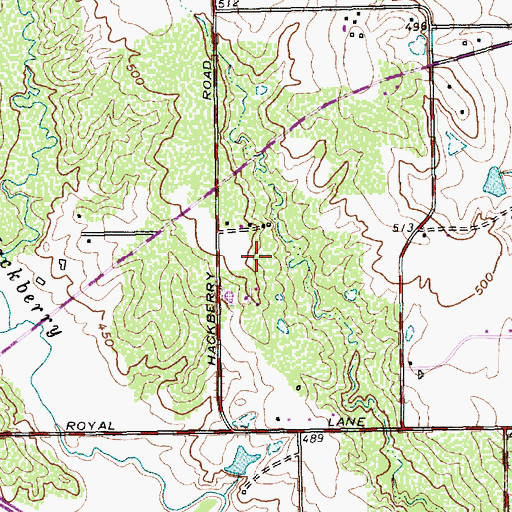 Topographic Map of Las Colinas Medical Center, TX