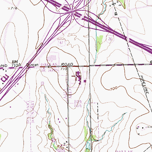 Topographic Map of Methodist Charlton Medical Center, TX