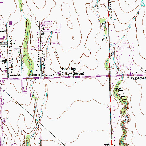 Topographic Map of Medical Center at Lancaster, TX