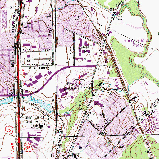 Topographic Map of Presbyterian Hospital of Dallas, TX