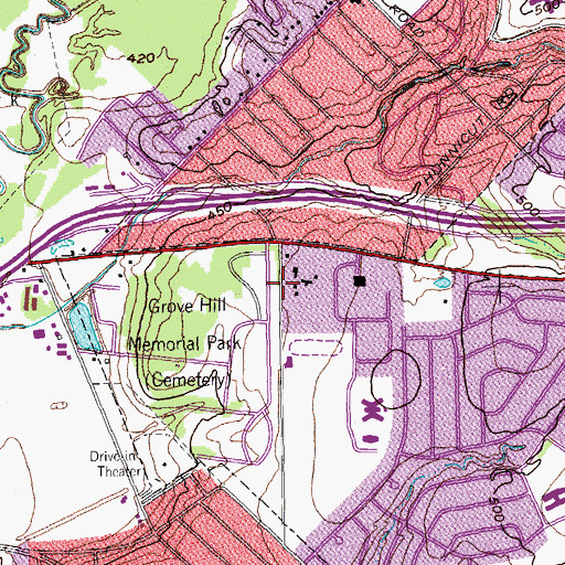 Topographic Map of Timberlawn Mental Health System Hospital, TX