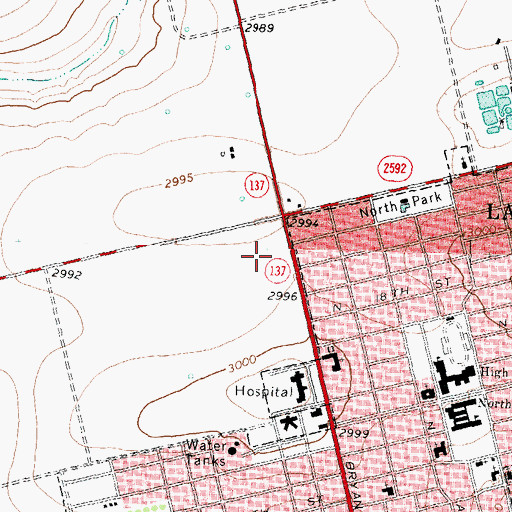 Topographic Map of Medical Arts Hospital, TX