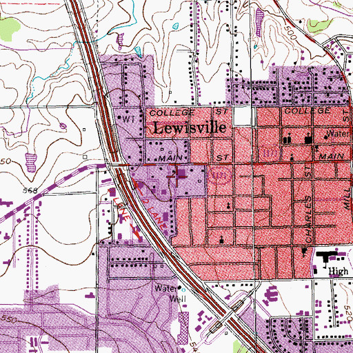Topographic Map of Medical Center of Lewisville, TX